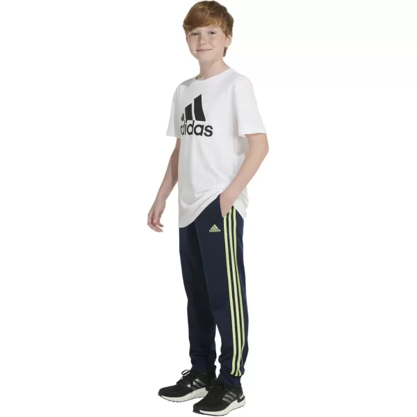 imageadidas Boys Iconic Tricot Jogger Pants with DrawcordCollegiate Navy With Tech Olive