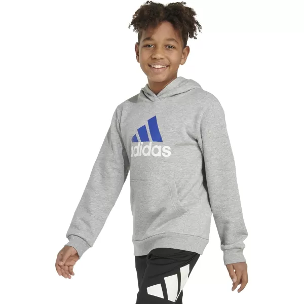 imageadidas Boys Little Kid Statemnt Bos Hooded PlovrHeather Grey Blue Bos