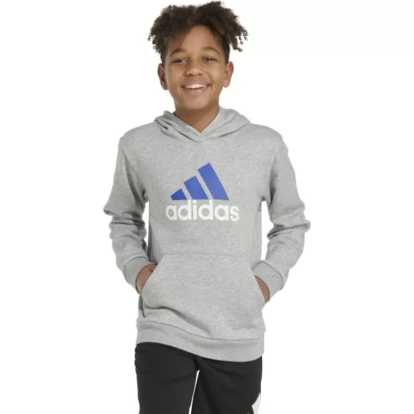 imageadidas Boys Little Kid Statemnt Bos Hooded PlovrHeather Grey Blue Bos