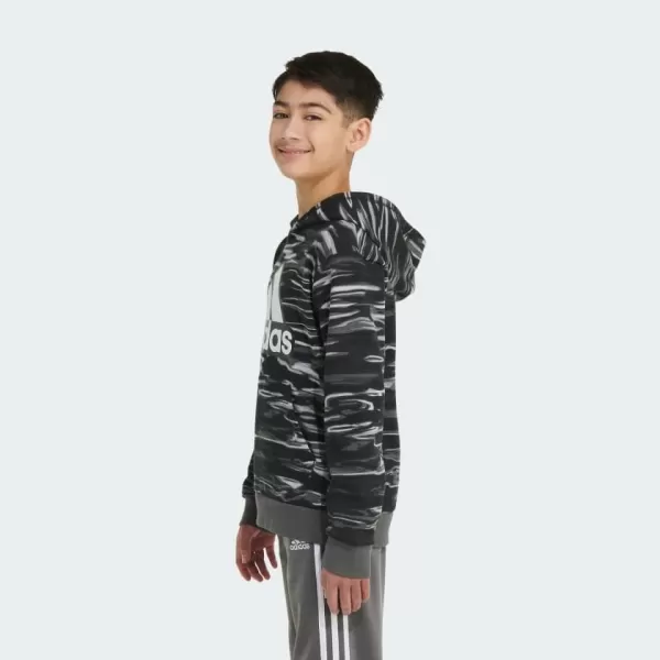 imageadidas Boys Long Sleeve Camo Print HoodieBlack