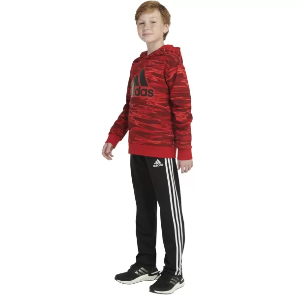 imageadidas Boys Long Sleeve Camo Print HoodieBright Red