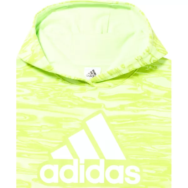 imageadidas Boys Long Sleeve Camo Print HoodieLime Green