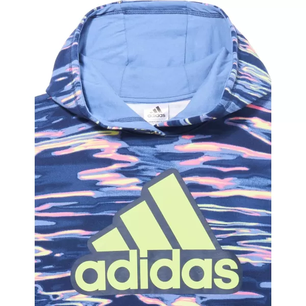 imageadidas Boys Long Sleeve Camo Print HoodieNavy Blue