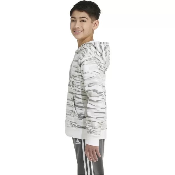 imageadidas Boys Long Sleeve Camo Print HoodieWhite New