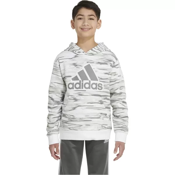 imageadidas Boys Long Sleeve Camo Print HoodieWhite New