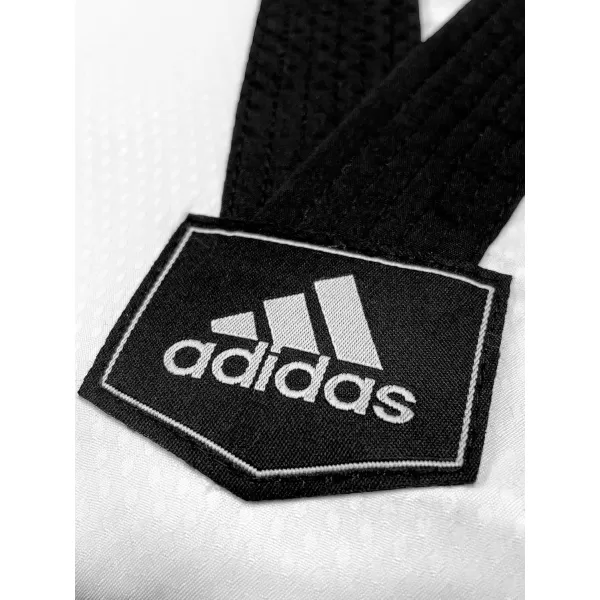 imageadidas Eco Fighter 3 Taekwondo Black VNeck Ultralight Sparring Uniform w 3 Stripes  100 PolyesterWhite