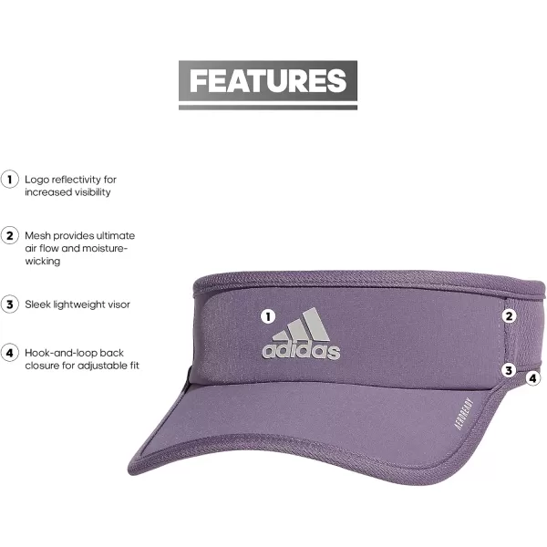 imageadidas Superlite Sport Performance Visor for sun protection and outdoor activitiesShadow VioletClear Grey