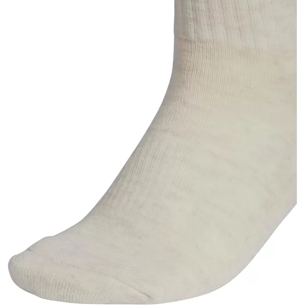 imageadidas Womens Athletic Cushioned Crew Socks 6Pair with arch compressionAlumina BeigeWhiteWonder Beige