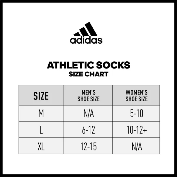 imageadidas Womens Athletic Cushioned Crew Socks 6Pair with arch compressionBlack