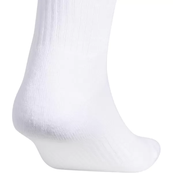 imageadidas Womens Athletic Cushioned Crew Socks 6Pair with arch compressionWhiteBlackWhite