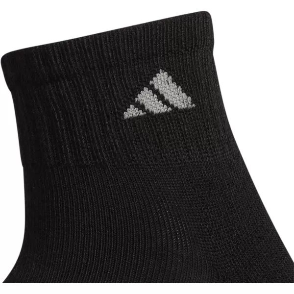 imageadidas Womens Athletic Quarter Socks 6PackBlackAluminum