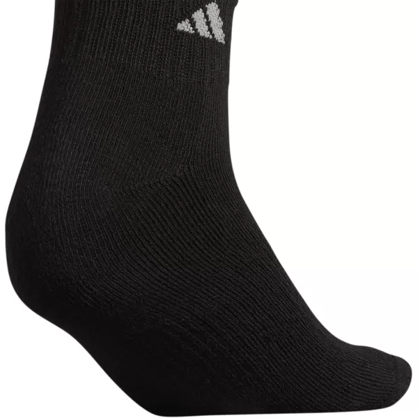 imageadidas Womens Athletic Quarter Socks 6PackBlackAluminum