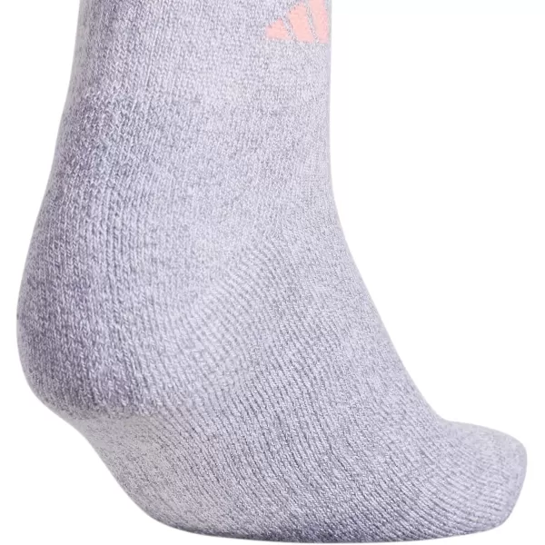 imageadidas Womens Athletic Quarter Socks 6PackGreyBliss PopClear Mint