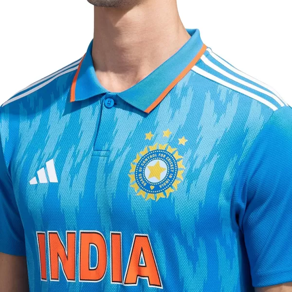 imageadidas mens Official India Cricket ODI Fan CoatBrblue