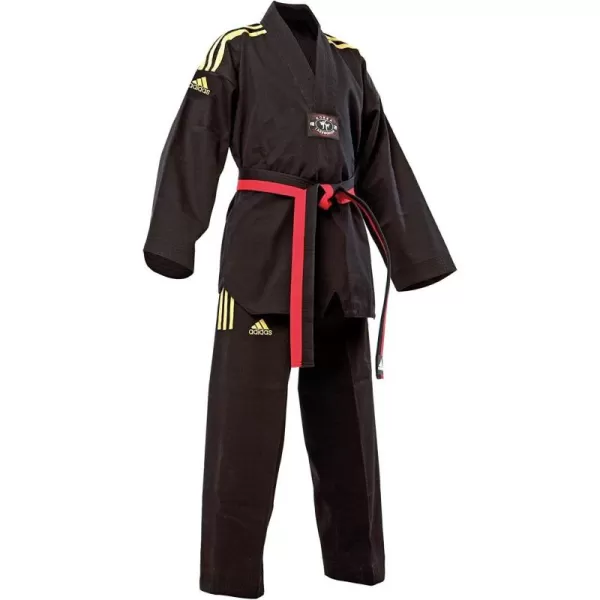 imageadidas Champion II TKD Uniform  Black wYellow VNeck  4