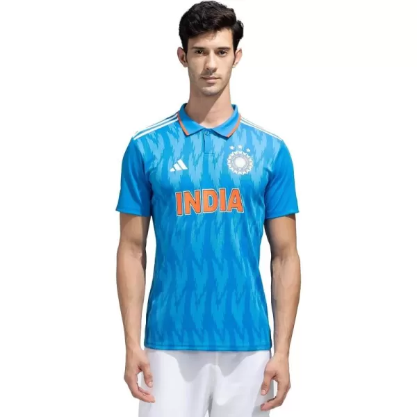 imageadidas mens Official India Cricket ODI Fan CoatBrblue