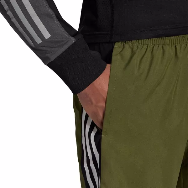 imageadidas Mens Own The Run 3Stripes ShortsWild PineBlack