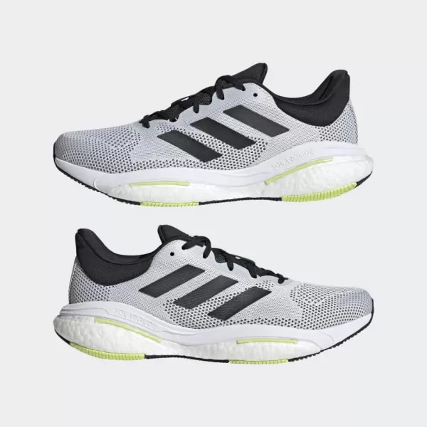 imageadidas Mens Solarglide 5 SneakerCloud WhiteCore BlackPulse Lime