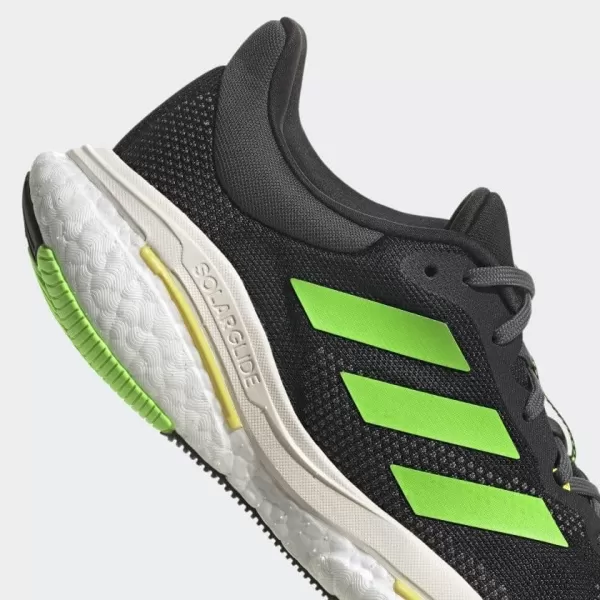 imageadidas Mens Solarglide 5 SneakerCore BlackSolar GreenBeam Yellow