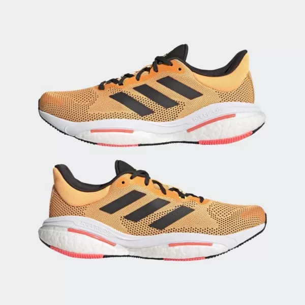 imageadidas Mens Solarglide 5 SneakerFlash OrangeCarbonTurbo