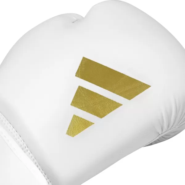 imageAdidas Speed 50 Boxing Gloves for Men Women ampamp Kids Intermediate Level PU Training Gloves Perfect for Fitness Classes Boxing Bag Workouts and SparringWhiteGold