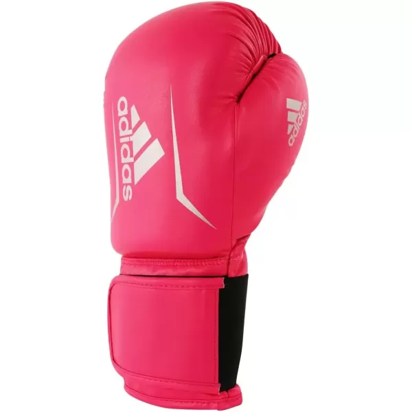 imageAdidas Speed 50 Boxing Gloves for Men Women ampamp Kids Intermediate Level PU Training Gloves Perfect for Fitness Classes Boxing Bag Workouts and SparringSHOCK PINKSILVER