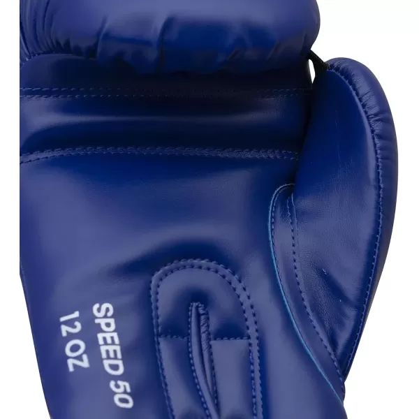 imageAdidas Speed 50 Boxing Gloves for Men Women ampamp Kids Intermediate Level PU Training Gloves Perfect for Fitness Classes Boxing Bag Workouts and SparringBLUEGOLD