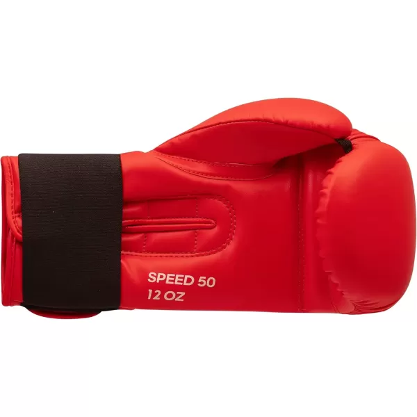 imageAdidas Speed 50 Boxing Gloves for Men Women ampamp Kids Intermediate Level PU Training Gloves Perfect for Fitness Classes Boxing Bag Workouts and SparringREDSILVER