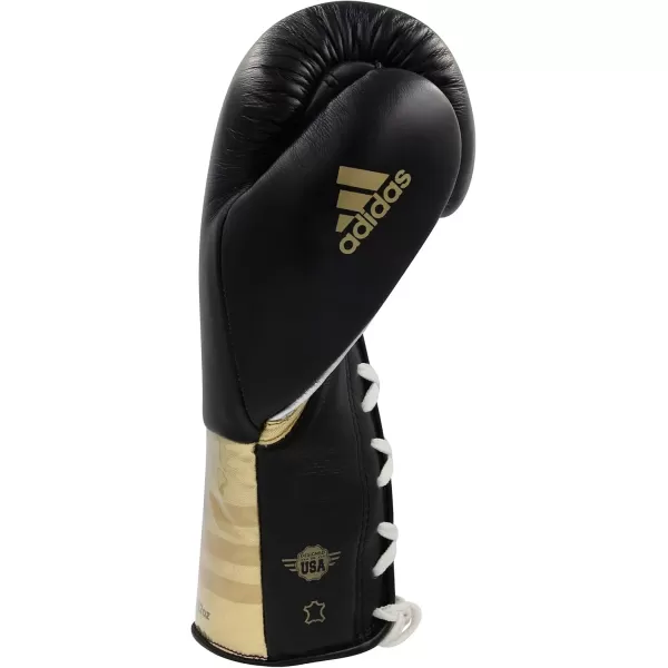 imageadidas AdiPower Hybrid 500 Pro Boxing and Kickboxing GlovesBLACKGOLD