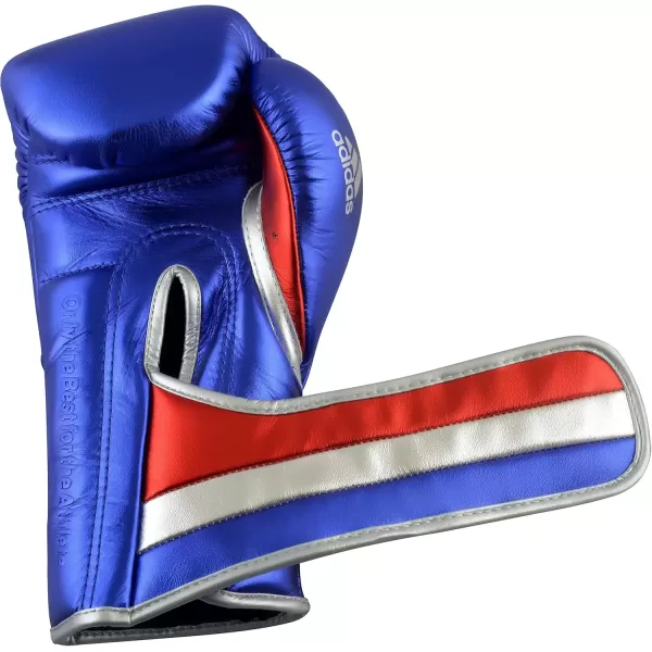 imageadidas AdiSpeed 501 Pro Boxing and Kickboxing Gloves for Women ampamp MenMET BLUEREDSILVER