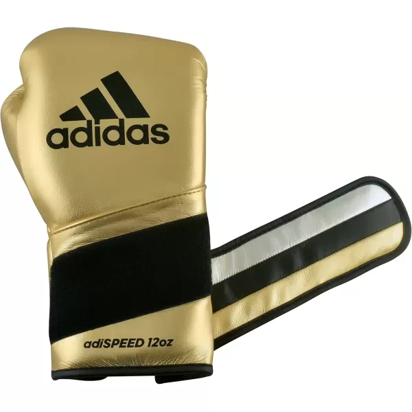 imageadidas AdiSpeed 501 Pro Boxing and Kickboxing Gloves for Women ampamp MenMET GOLDSILVERBLACK