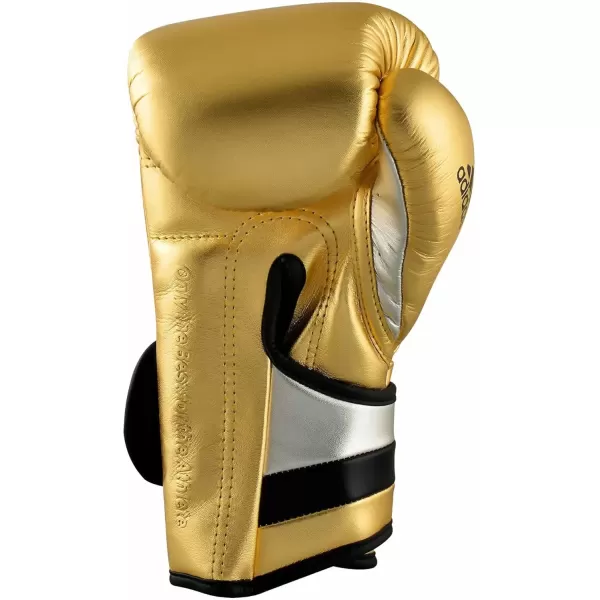 imageadidas AdiSpeed 501 Pro Boxing and Kickboxing Gloves for Women ampamp MenMET GOLDSILVERBLACK