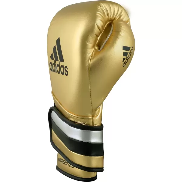 imageadidas AdiSpeed 501 Pro Boxing and Kickboxing Gloves for Women ampamp MenMET GOLDSILVERBLACK