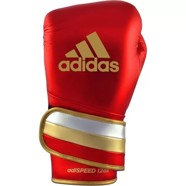 imageadidas AdiSpeed 501 Pro Boxing and Kickboxing Gloves for Women ampamp MenMET REDGOLDSILVER