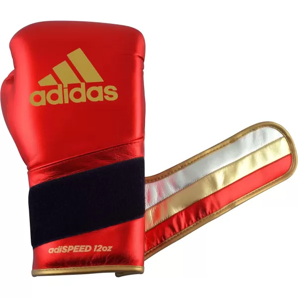 imageadidas AdiSpeed 501 Pro Boxing and Kickboxing Gloves for Women ampamp MenMET REDGOLDSILVER