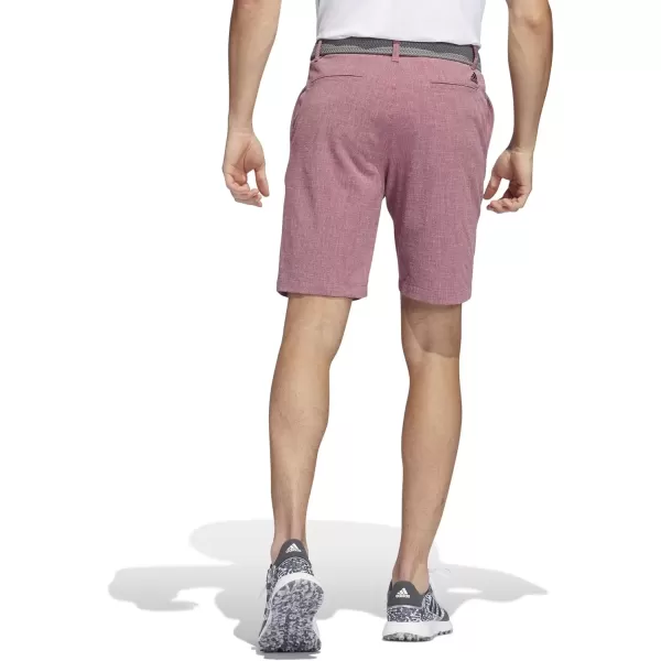 imageadidas Mens Crosshatch Golf ShortsLegacy BurgundyWhite