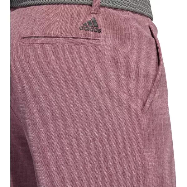 imageadidas Mens Crosshatch Golf ShortsLegacy BurgundyWhite