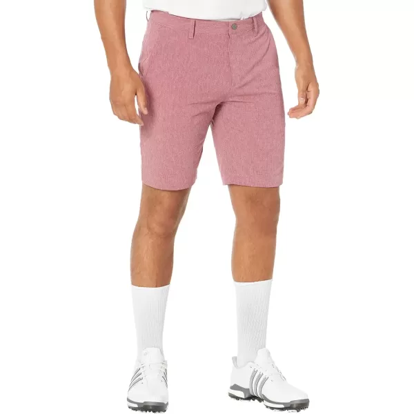 imageadidas Mens Crosshatch Golf ShortsLegacy BurgundyWhite