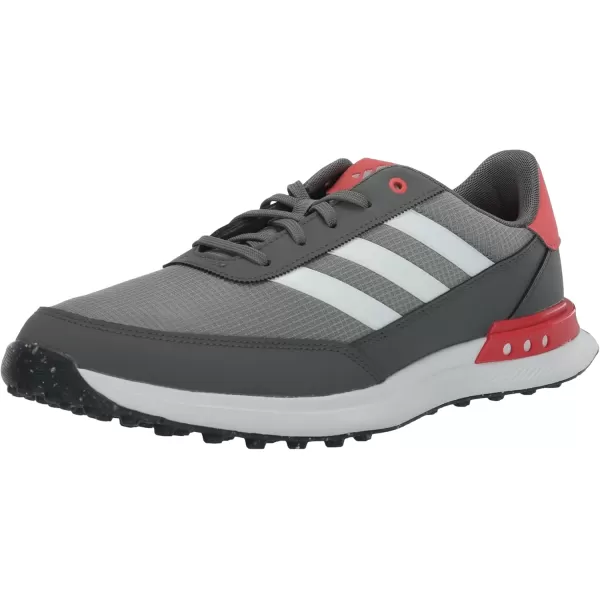 imageadidas Mens S2G Spikeless 24 Golf ShoesGrey ThreeFootwear WhitePreloved Scarlet