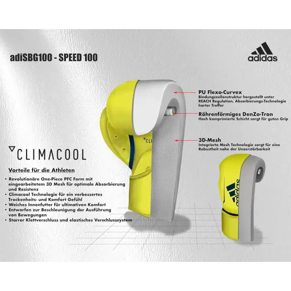 imageadidas Speed 100 Boxing Kickboxing Gloves for Women ampamp MenShockYellowBlue