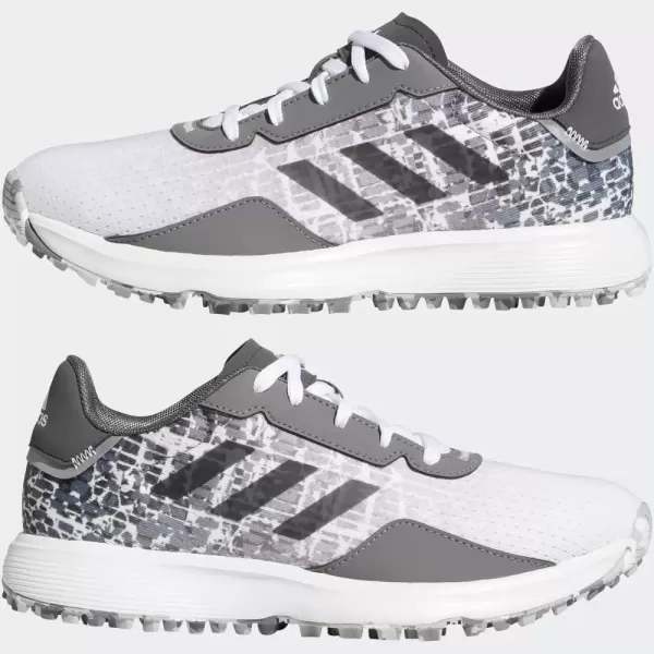 imageadidas Kids S2G Spikeless Golf ShoeFootwear WhiteGrey FourGrey Six