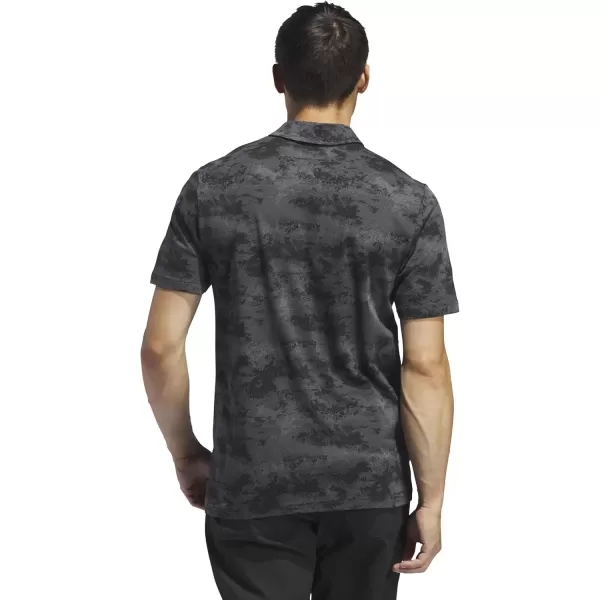 imageadidas Mens Goto Printed Mesh Polo ShirtBlack