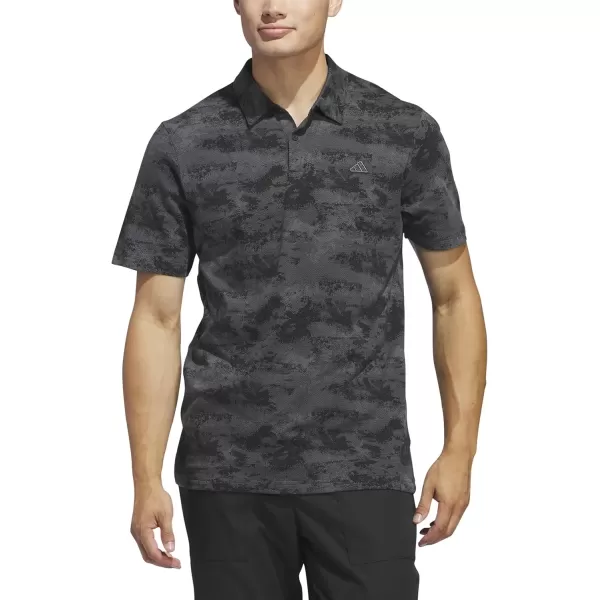 imageadidas Mens Goto Printed Mesh Polo ShirtBlack