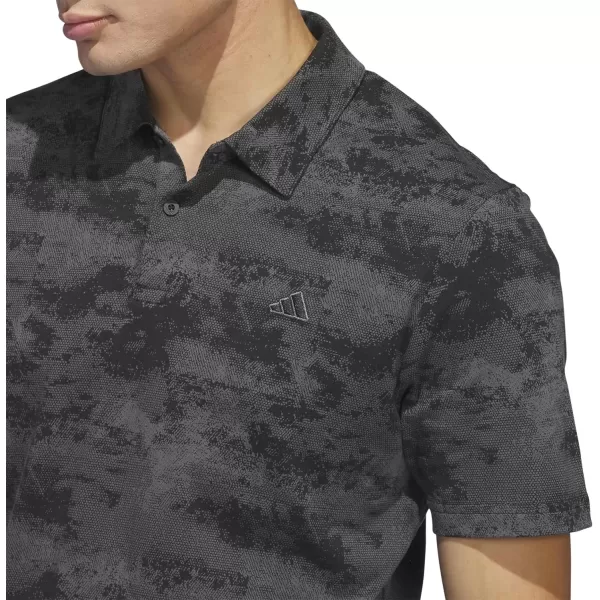 imageadidas Mens Goto Printed Mesh Polo ShirtBlack