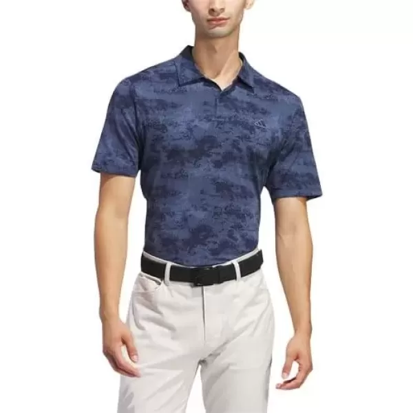 imageadidas Mens Goto Printed Mesh Polo ShirtConavy