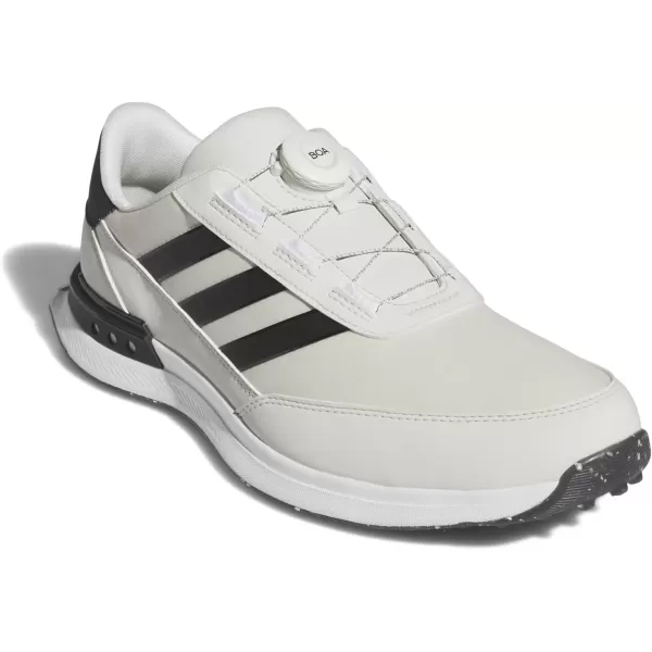 imageadidas Mens S2G Spikeless BOA 24 Golf ShoeOrbit GreyCore BlackFootwear White