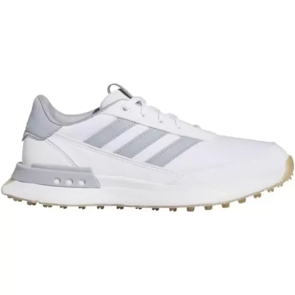 imageadidas UnisexChild S2g Spikeless 24 Golf ShoesFootwear WhiteHalo SilverGum 4