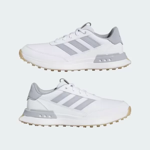 imageadidas UnisexChild S2g Spikeless 24 Golf ShoesFootwear WhiteHalo SilverGum 4
