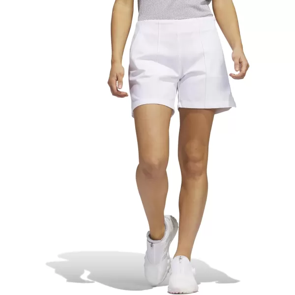 imageadidas Womens Pintuck Five quot PullOn Golf ShortWhite