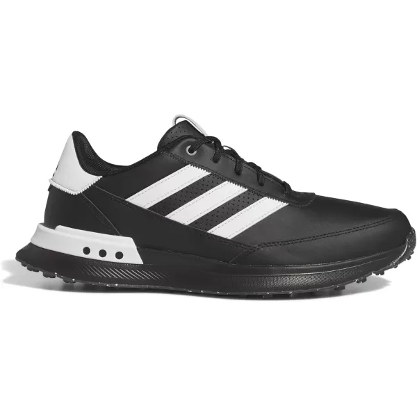 imageAdidas Mens S2g Spikeless Leather 24 Golf ShoesCore BlackFootwear WhiteIron Metallic